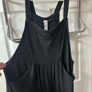 HALARA Black Pleated Halter Jumpsuit Casual